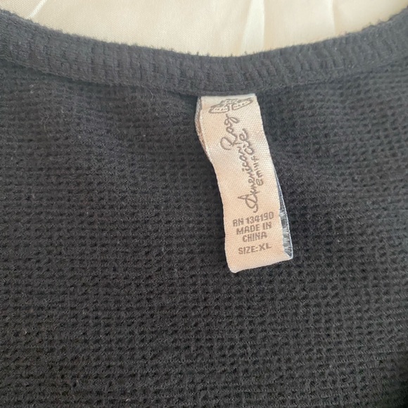 American Rag Black Ruffled Top - Picture 3 of 6